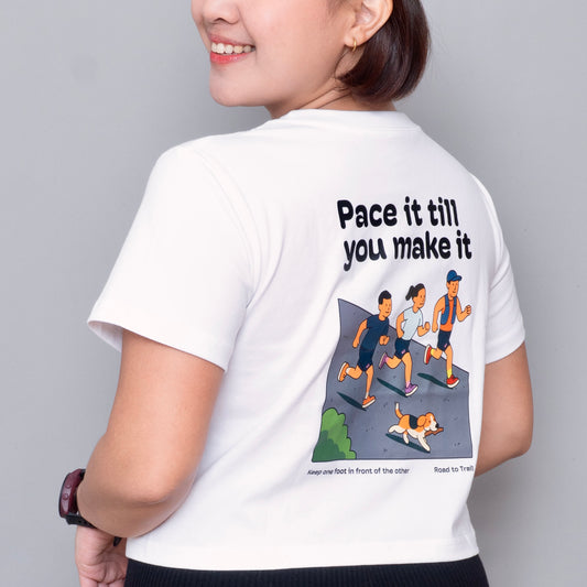 Cropped "Pace it Till You Make it" Lifestyle Shirt