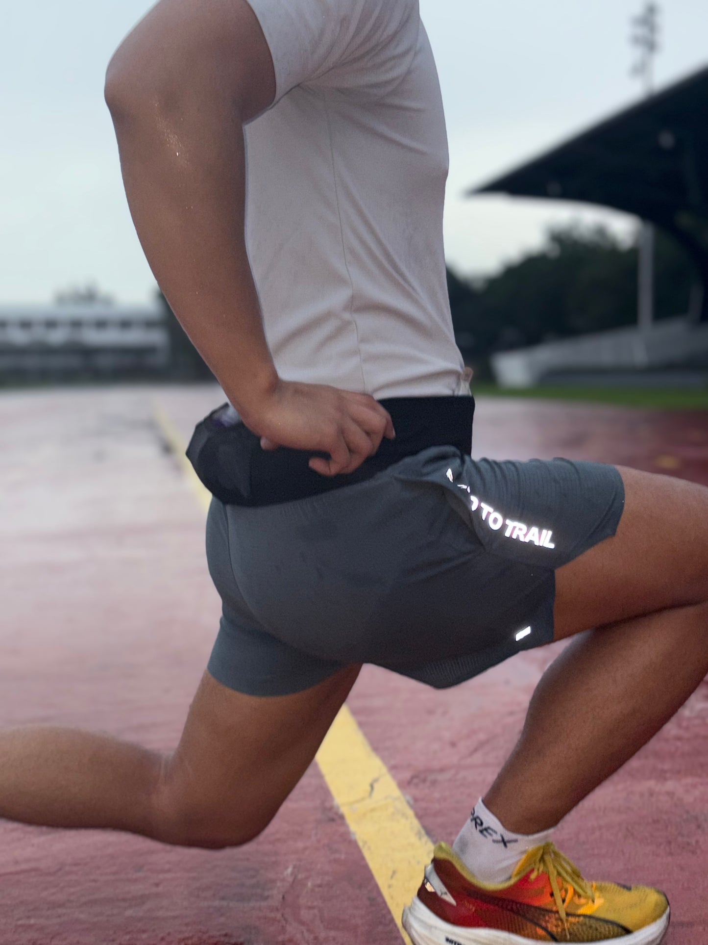 Unisex Multi-pocket Shorts (Gray)